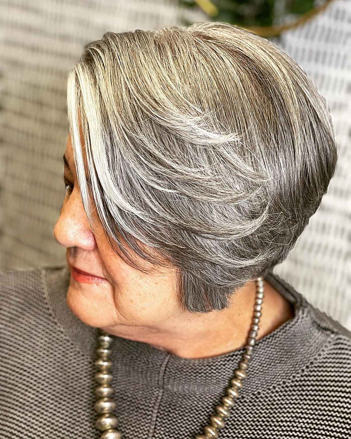Graduated Bob with Feathered Side Bangs