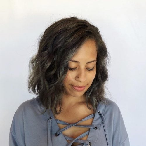 Coolest Gray Highlights in Brown Hair