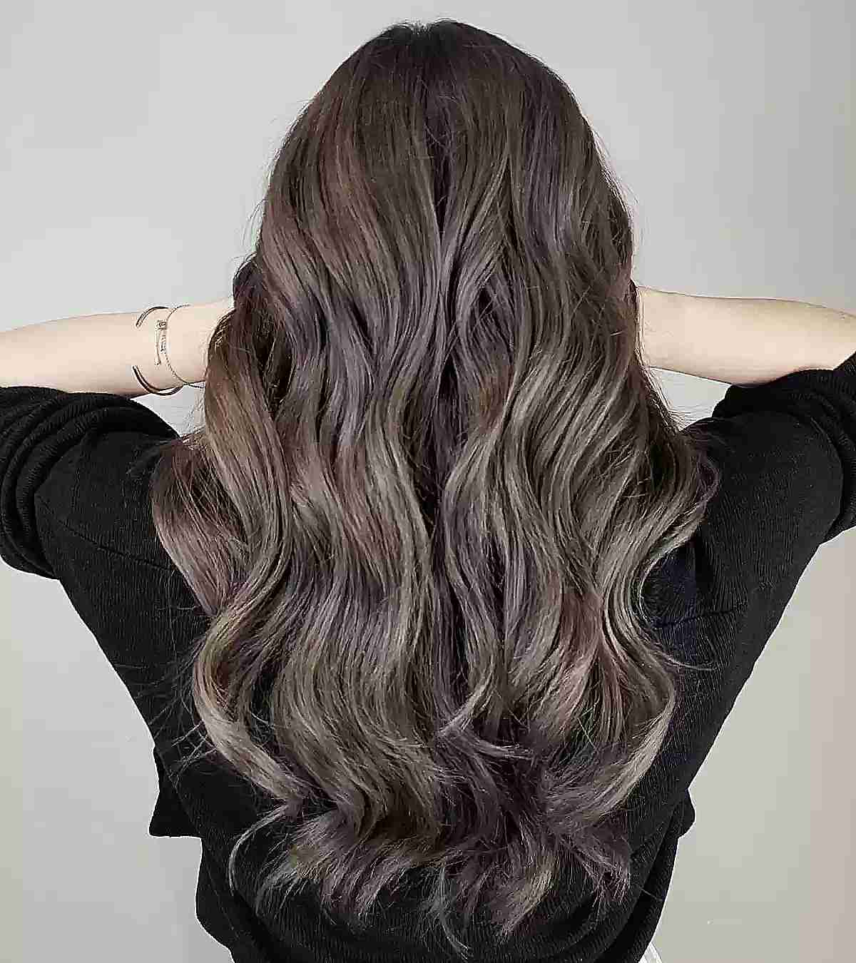 Gray Light Ash Brown with Long Waves