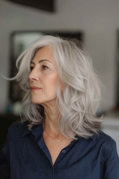 28 Modern Shaggy Hairstyles for Women Over 50 with Fine Hair