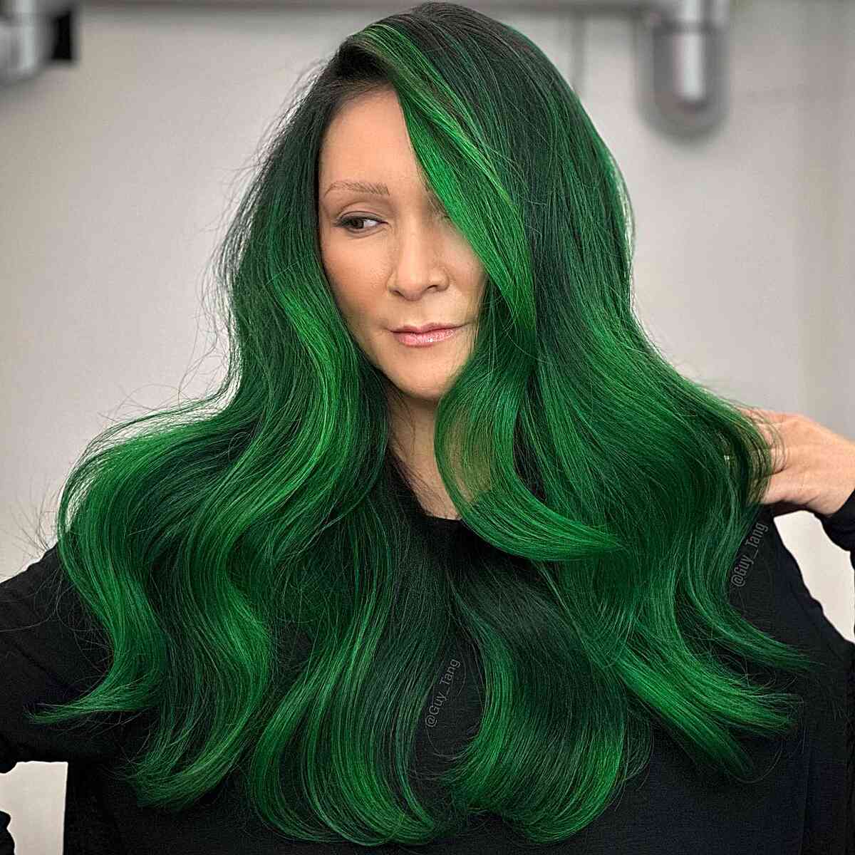 Long Green Aurora Hairstyle