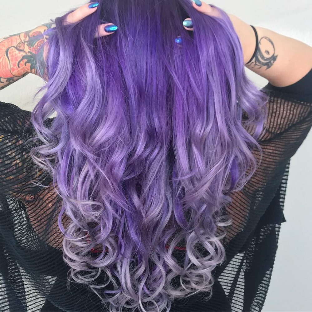 Grey and Purple Ombre