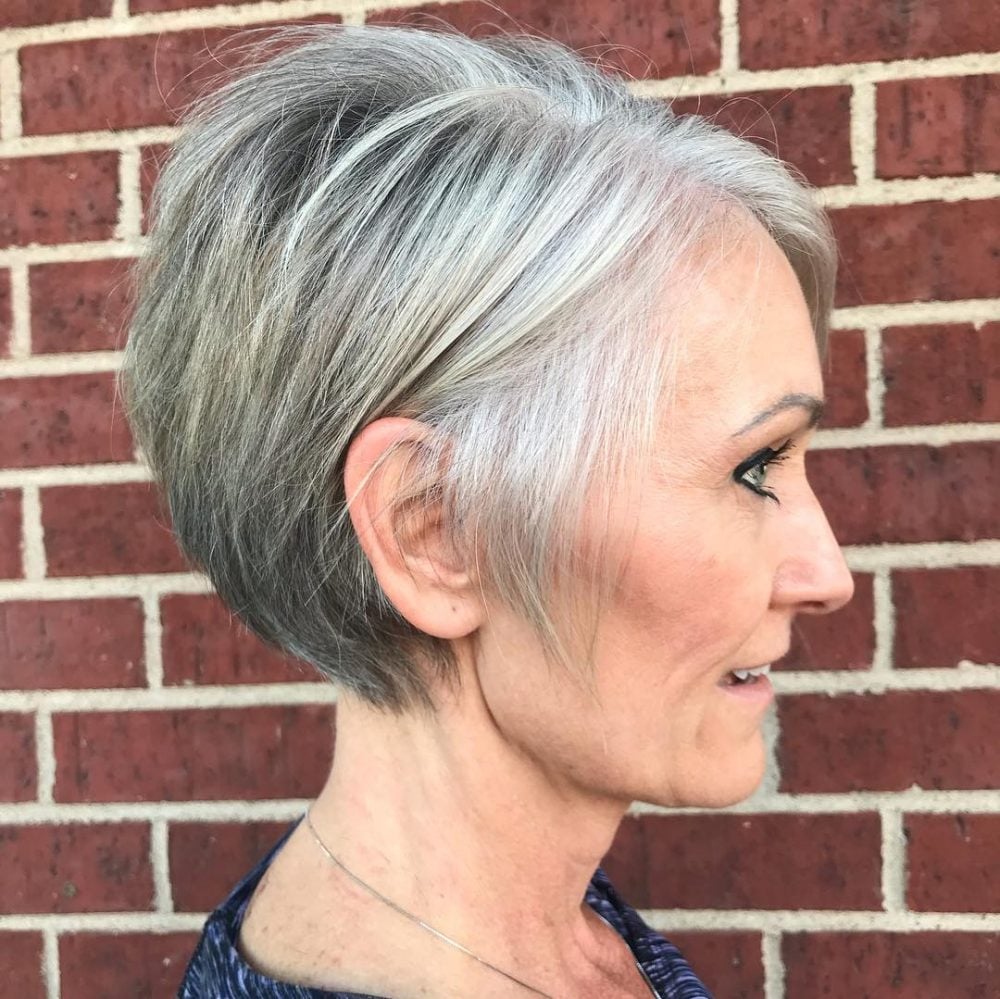 Gorgeous Gray Hair with Blonde Highlights