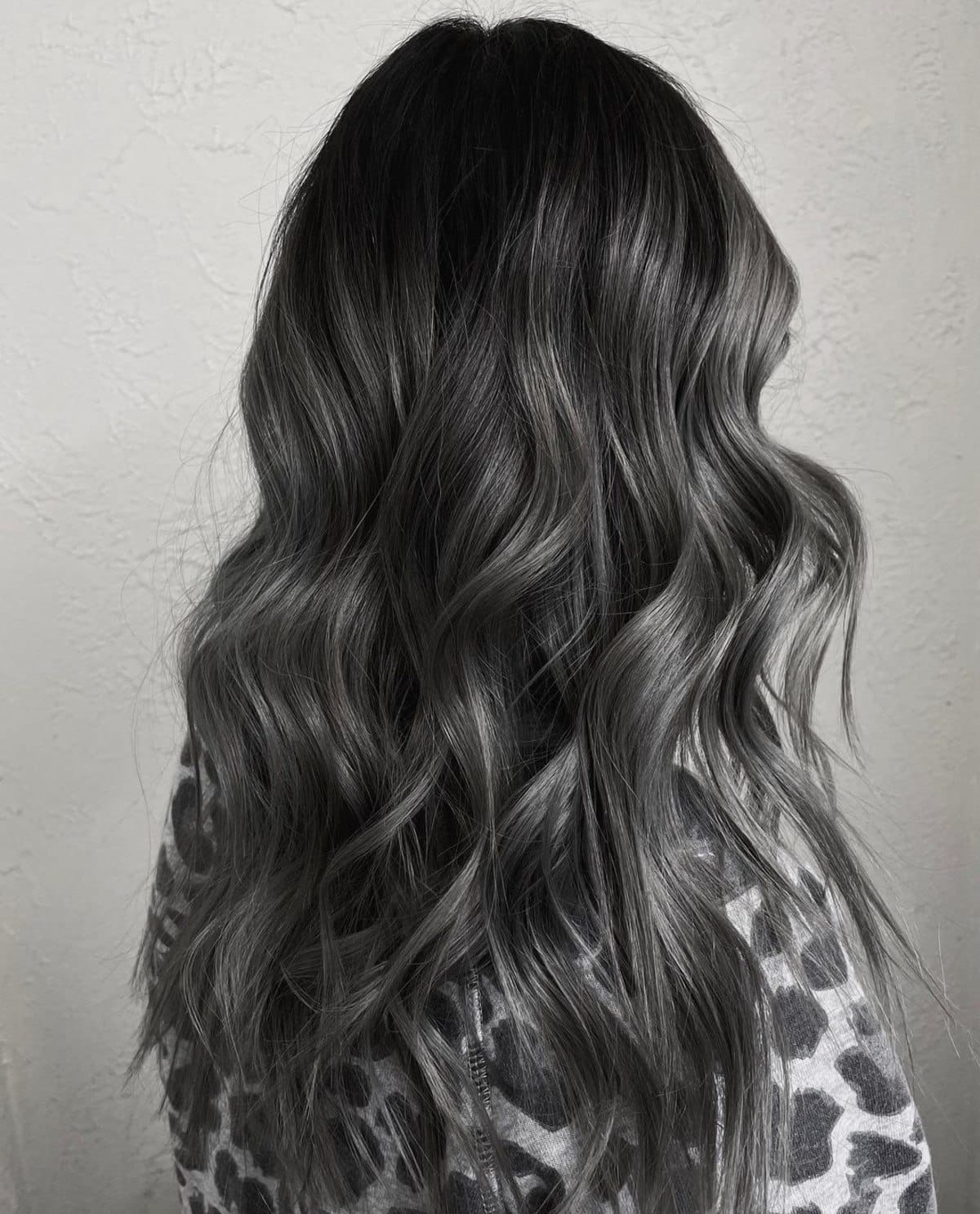 Mature Grey highlights on dark hair