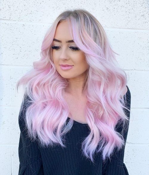 Grey pink ombre