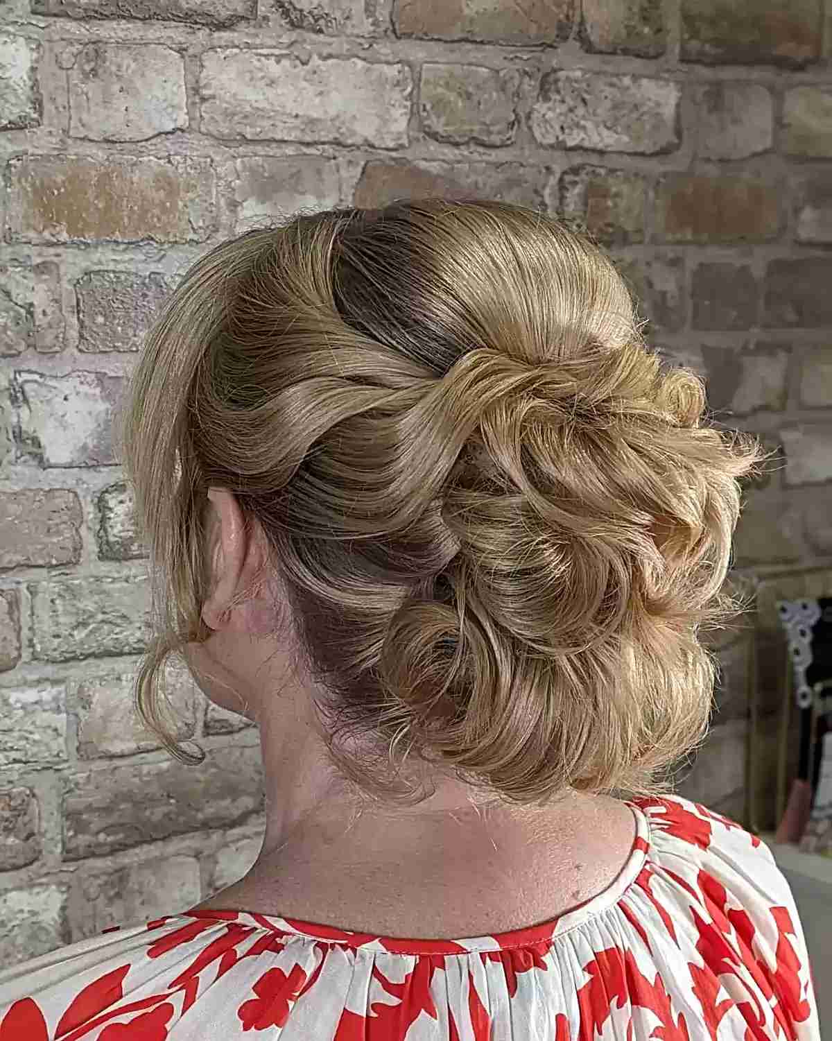 Grooms Mother Wedding-Perfect Wavy Pinned Updo