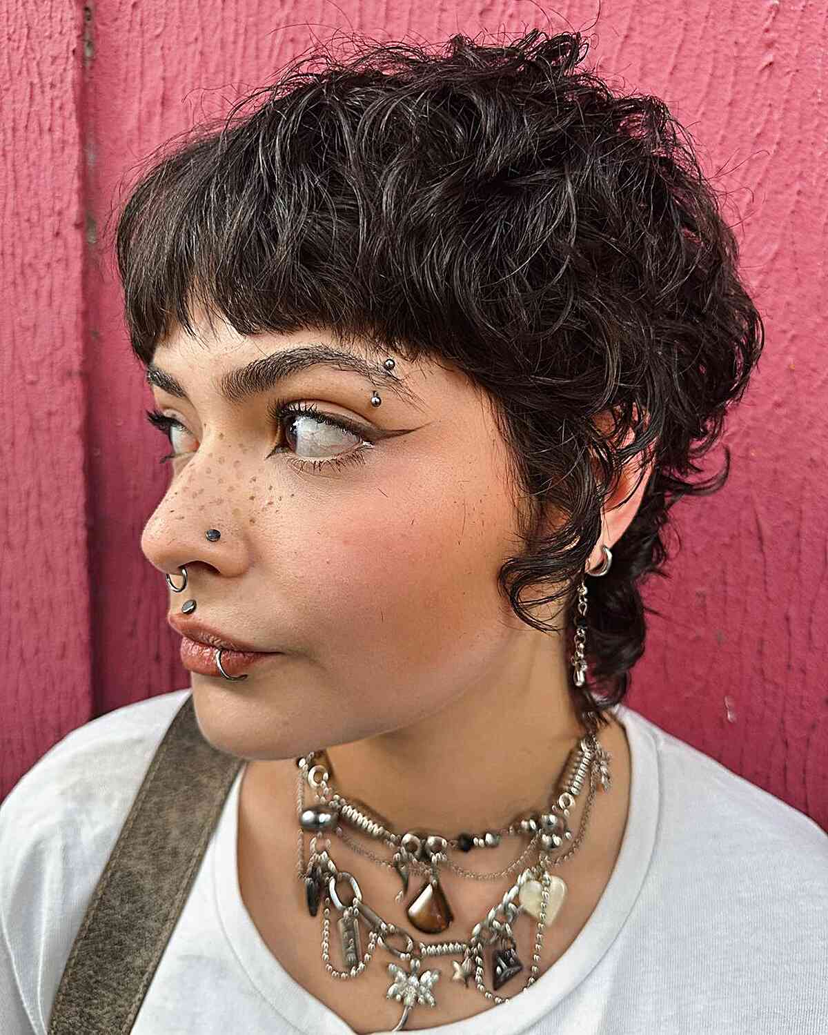 Grunge-Inspired Shaggy Mullet Cut for girls with an edgy side