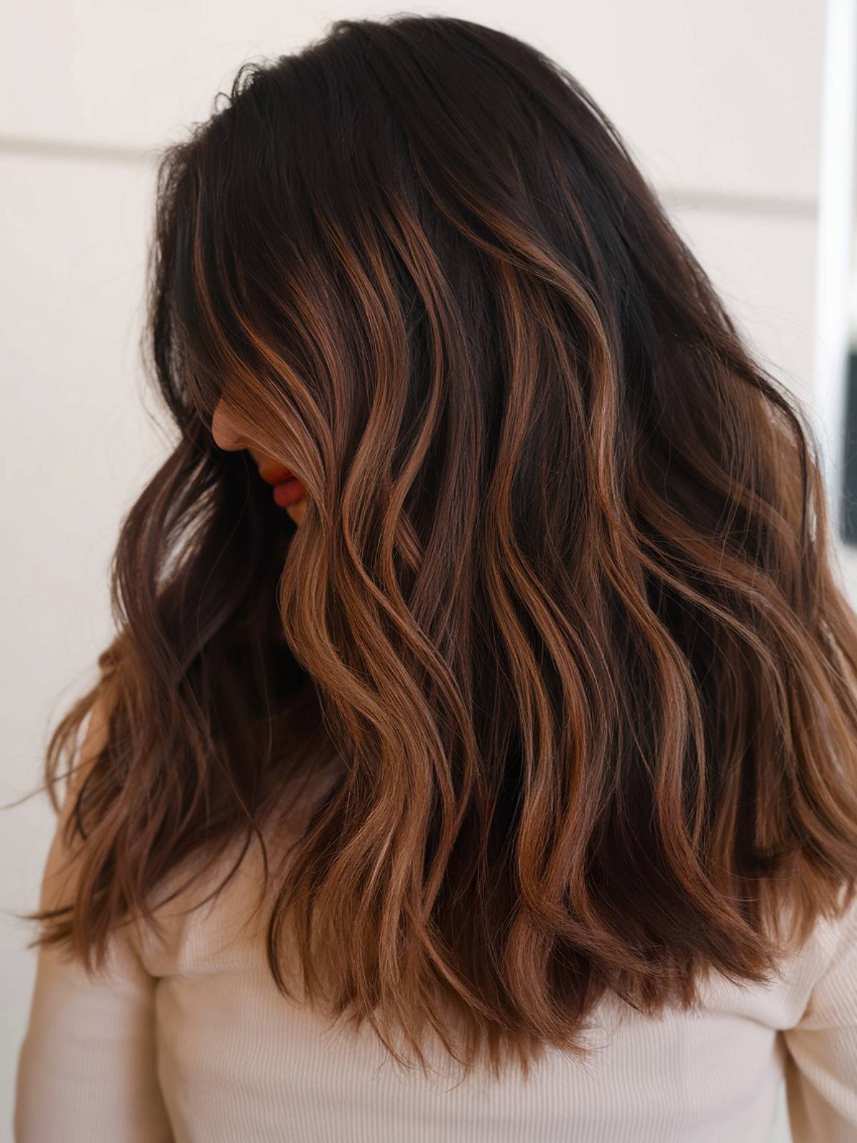 Hair color for auburn brunettes