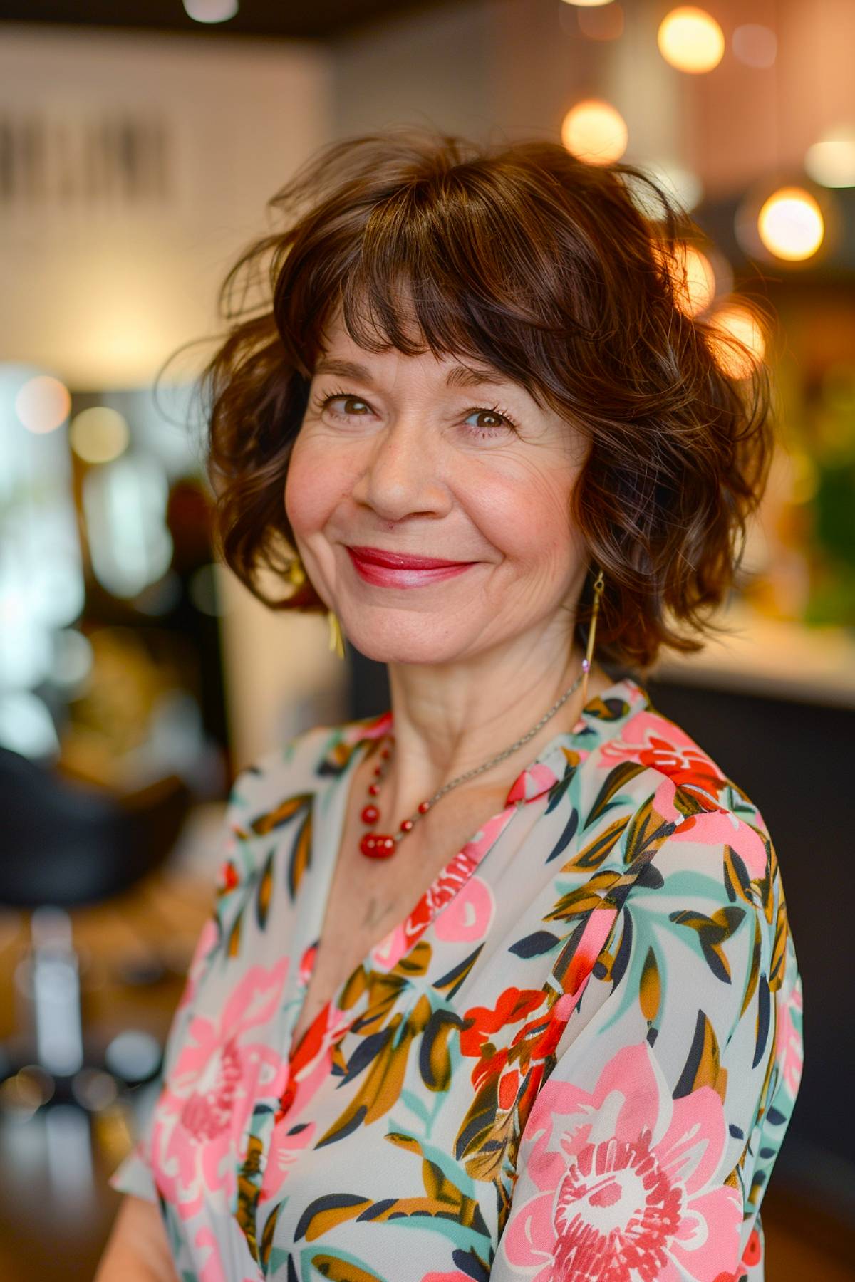 Haircut for older women over 60 with bangs