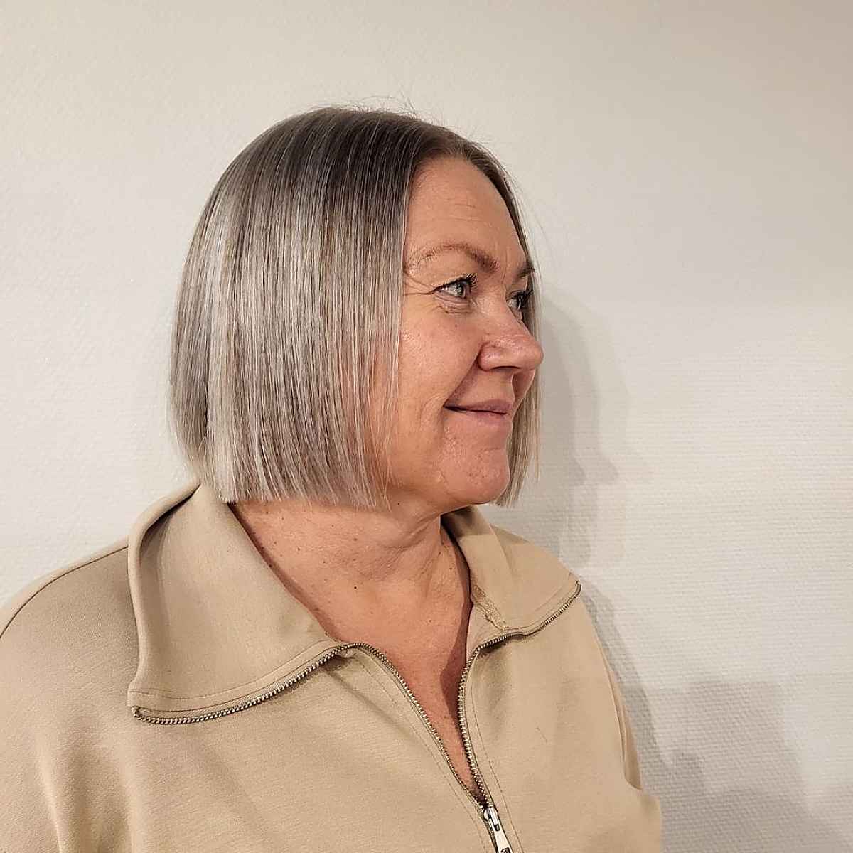 Hairstyle for heavy set women over 50 with Thin Hair