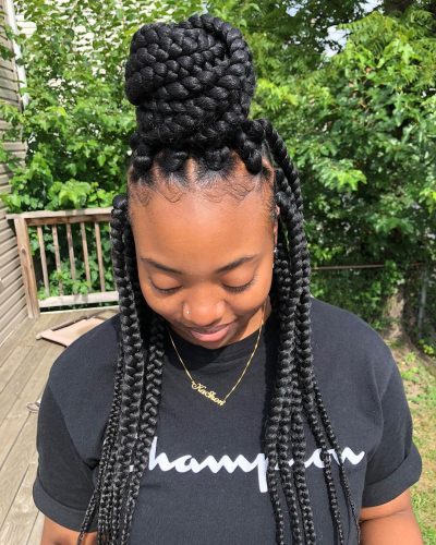 21 Ways to Slay Jumbo Box Braids Like a Queen