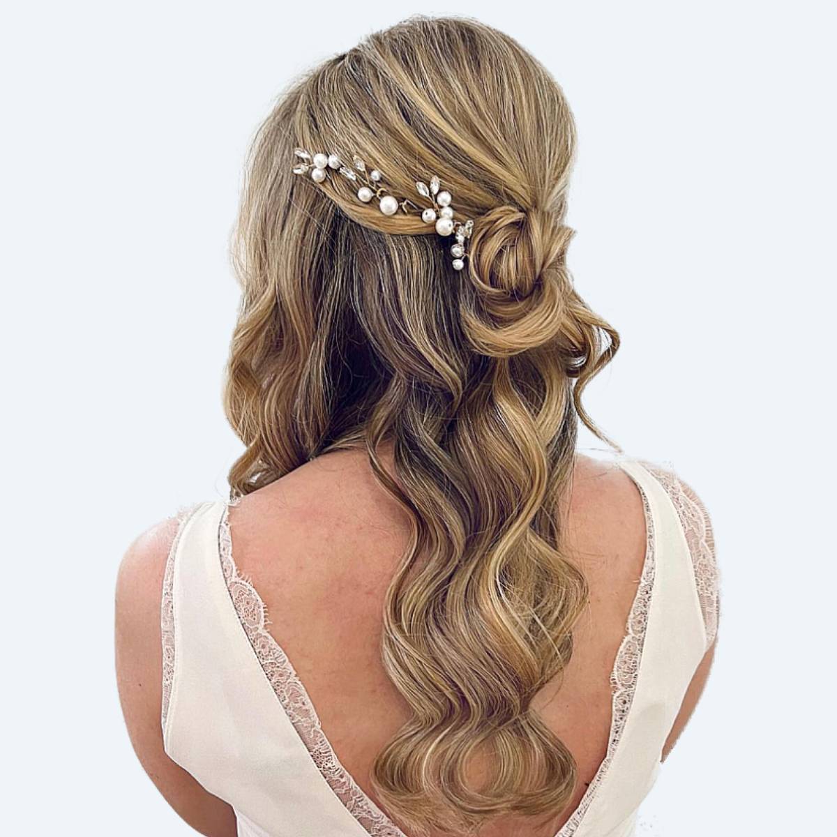 Half up waves for a homecoming hairstyle that would suit both long and... |  TikTok