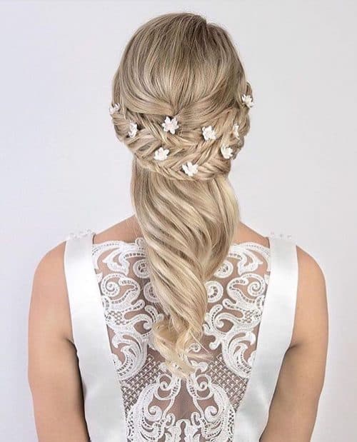 Half Up with Accent Braid