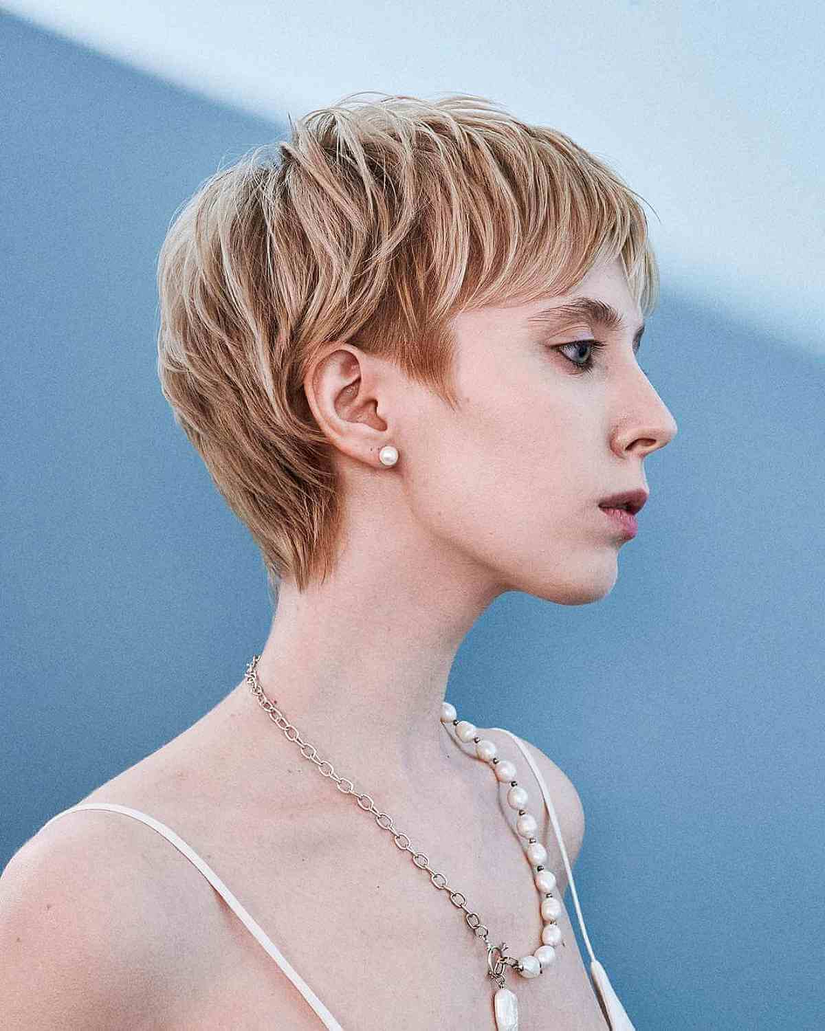 Heavily Layered Pixie with an Undercut
