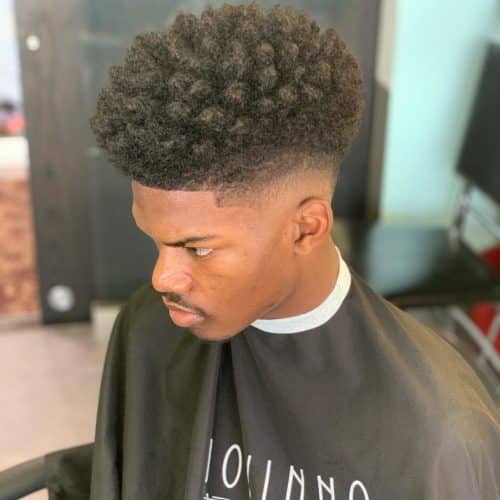 Hi-Top for Long Hair with Fade