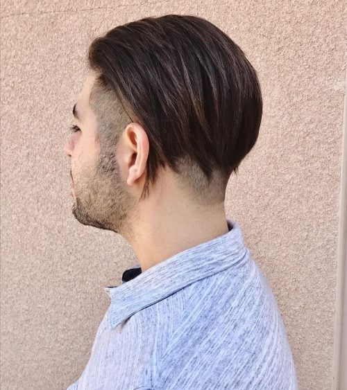 Long Textured Undercut with Clean Fade