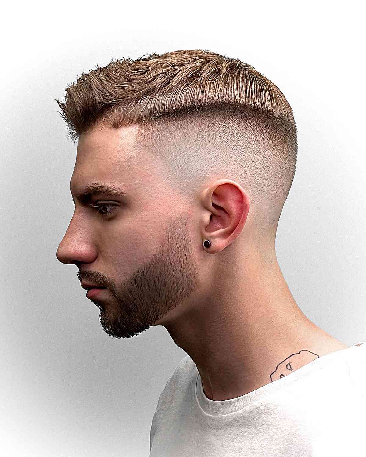 High and Tight with a Beard Fade for Guys