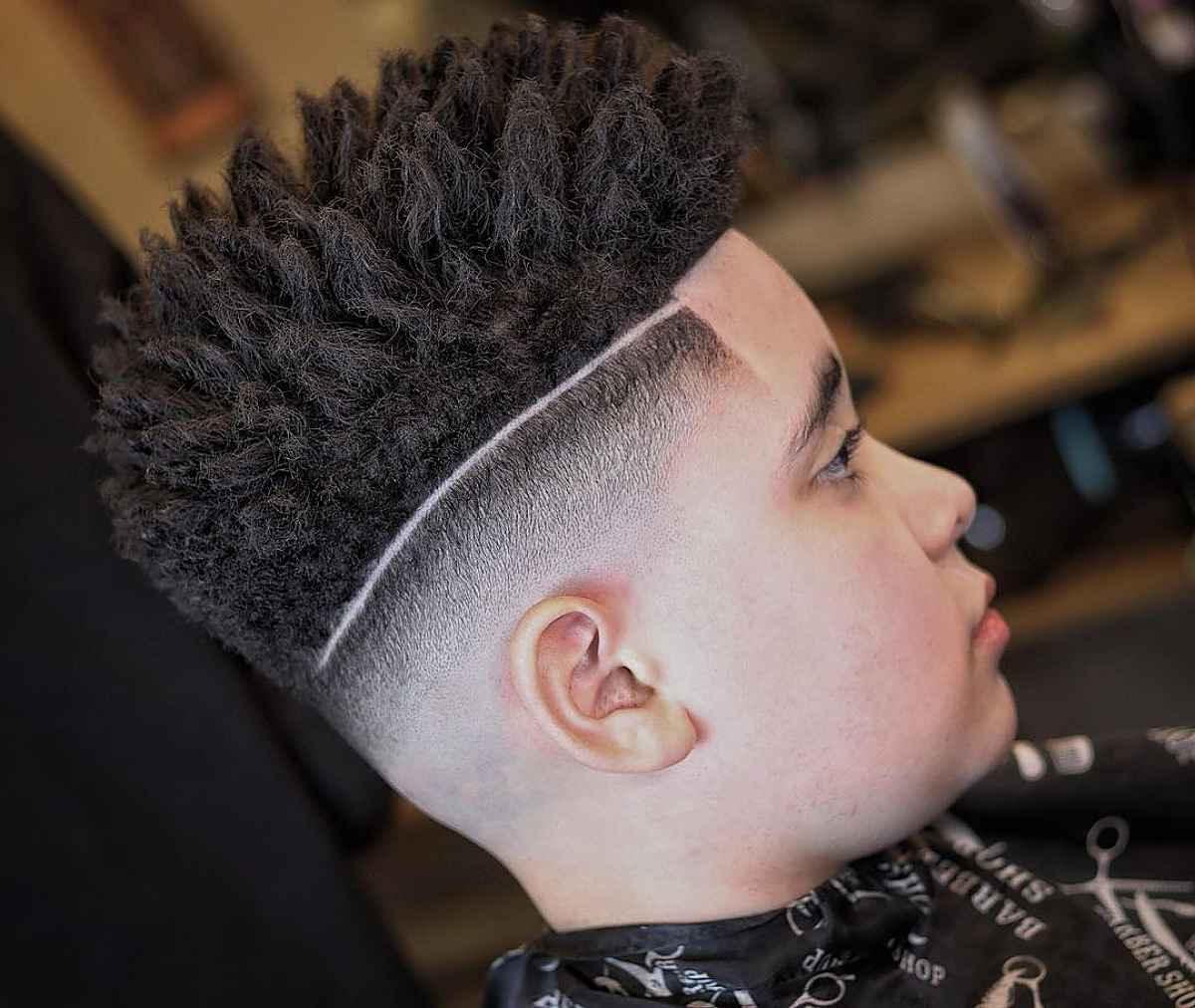 High Fade + Surgical Part for Boys' African-American Hair