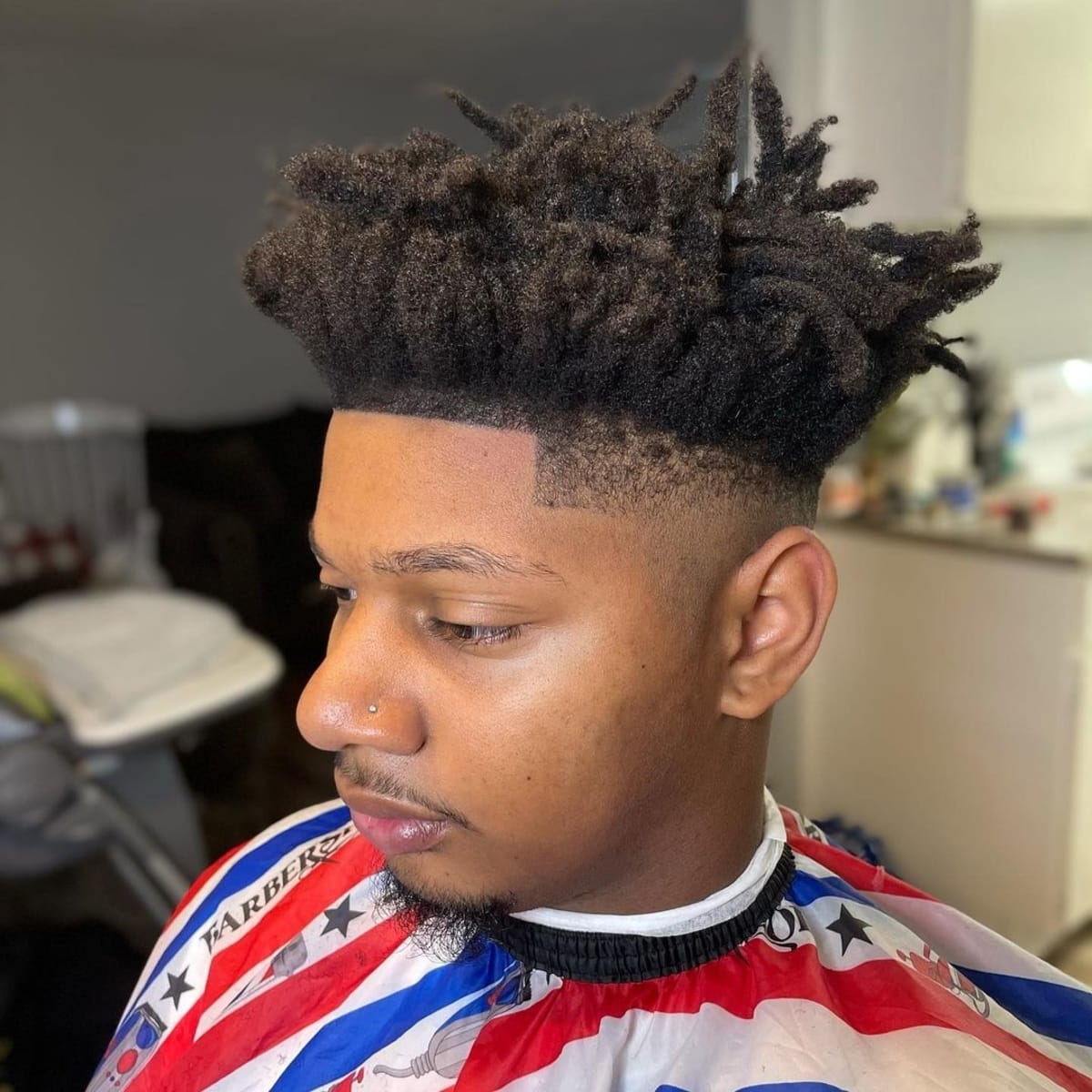 High fade with dreads