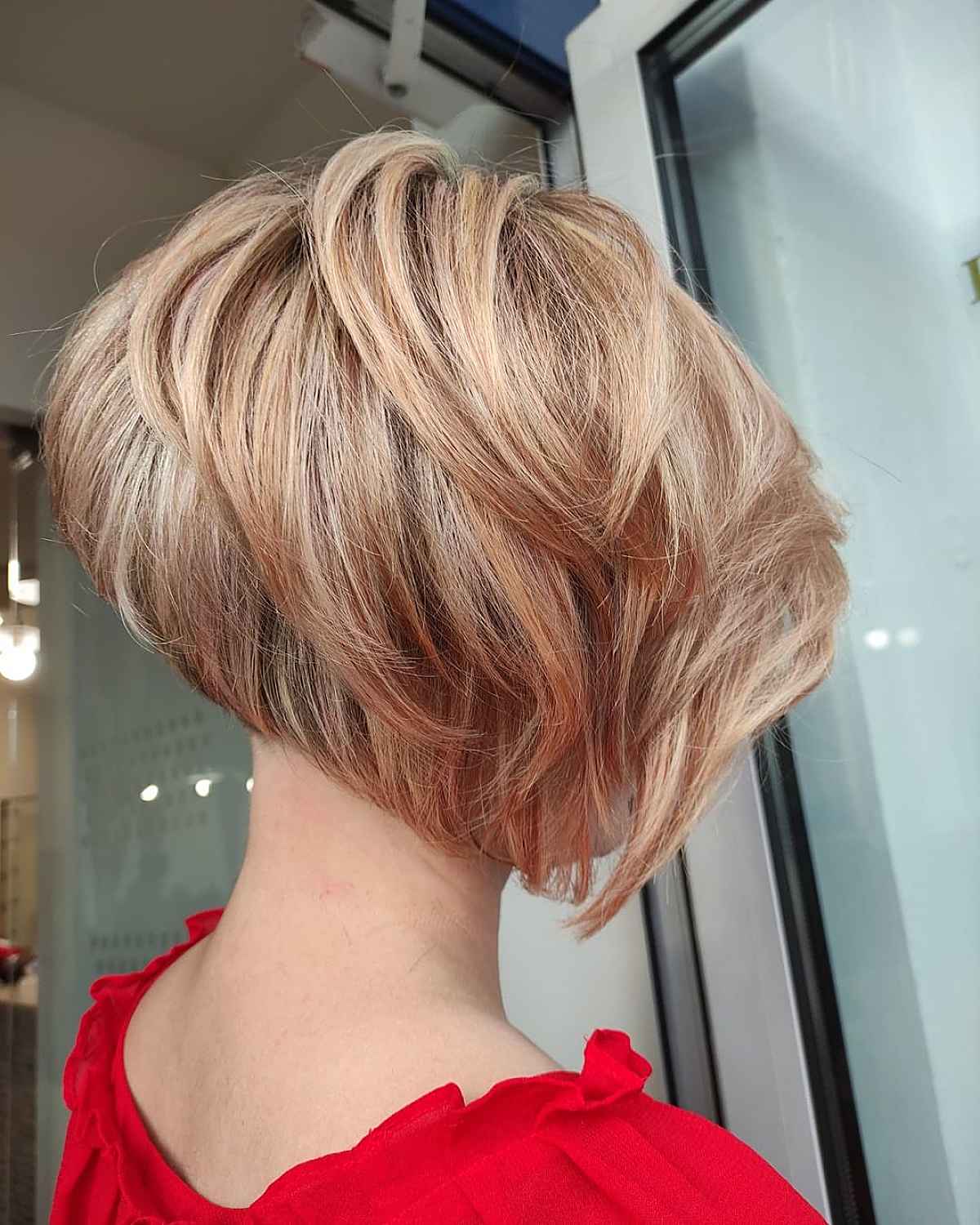 High Stacked Bob with Layers