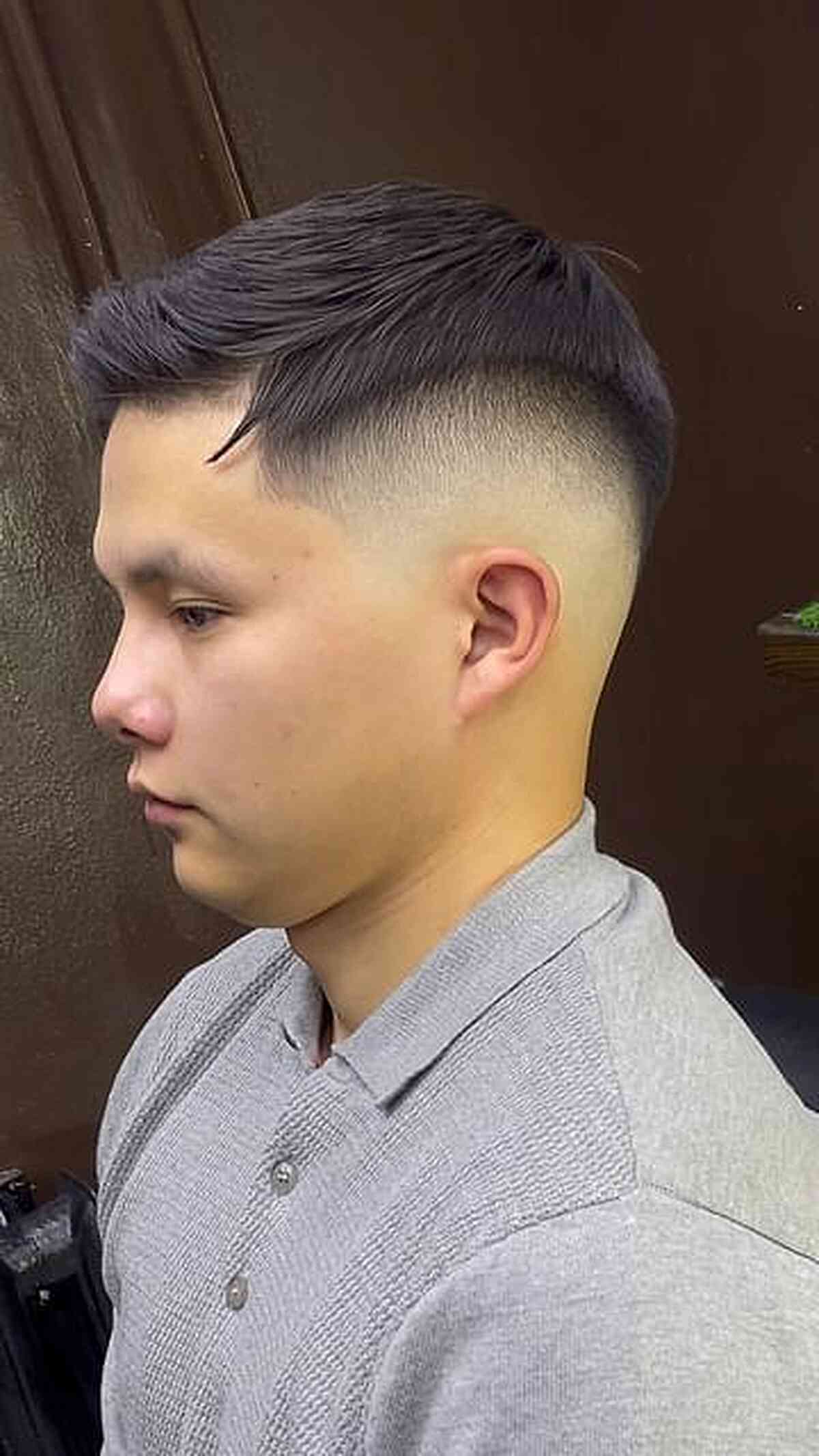 High Taper Fade with Longer Top for Dudes