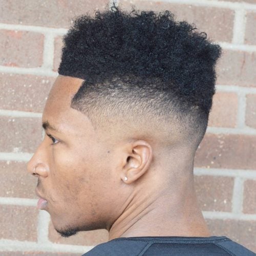 High Top Fade on Curly Hair