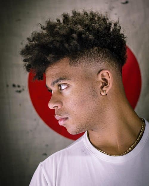 High Top for Thick Hair with Fade