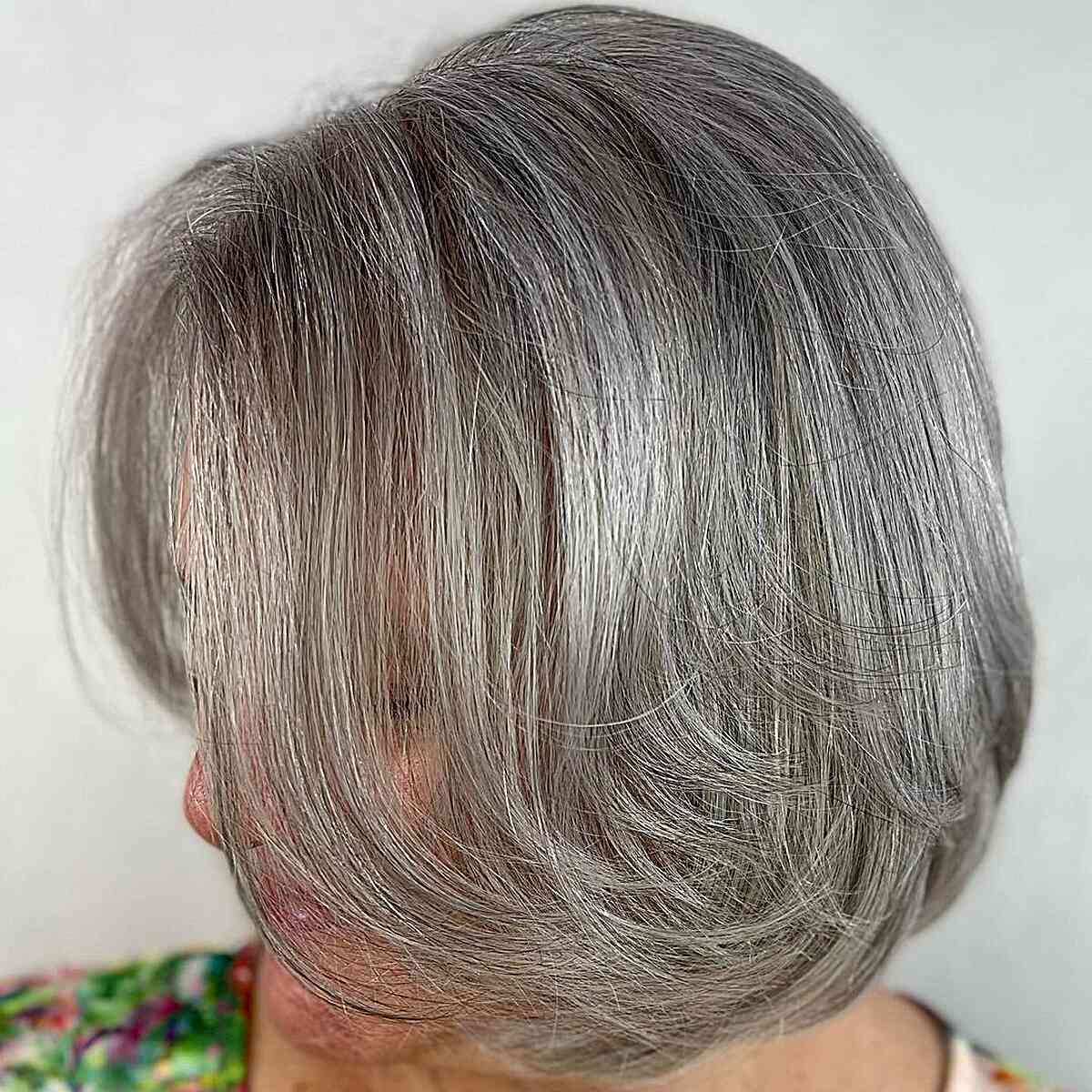 High volume lob with layering for over 50 year old women