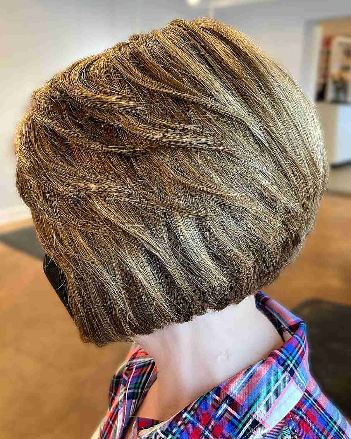 Highlighted Bob with Layers for Thick Hair
