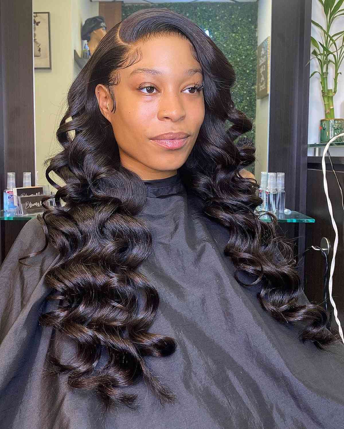Hollywood Curls for Black Women Over 40 Years Old