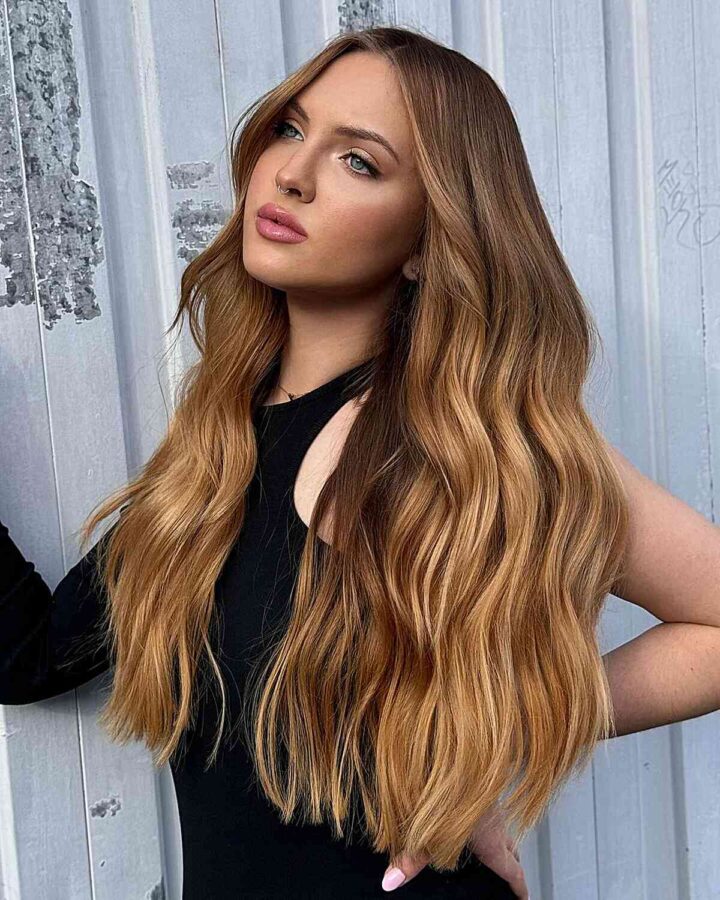 Sweetest Honey Blonde Balayage Hair Color Ideas