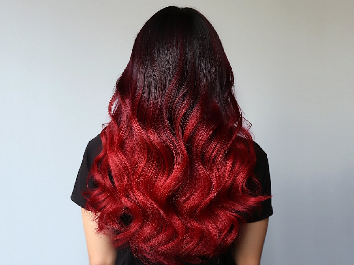 Hot red ombre hair colors