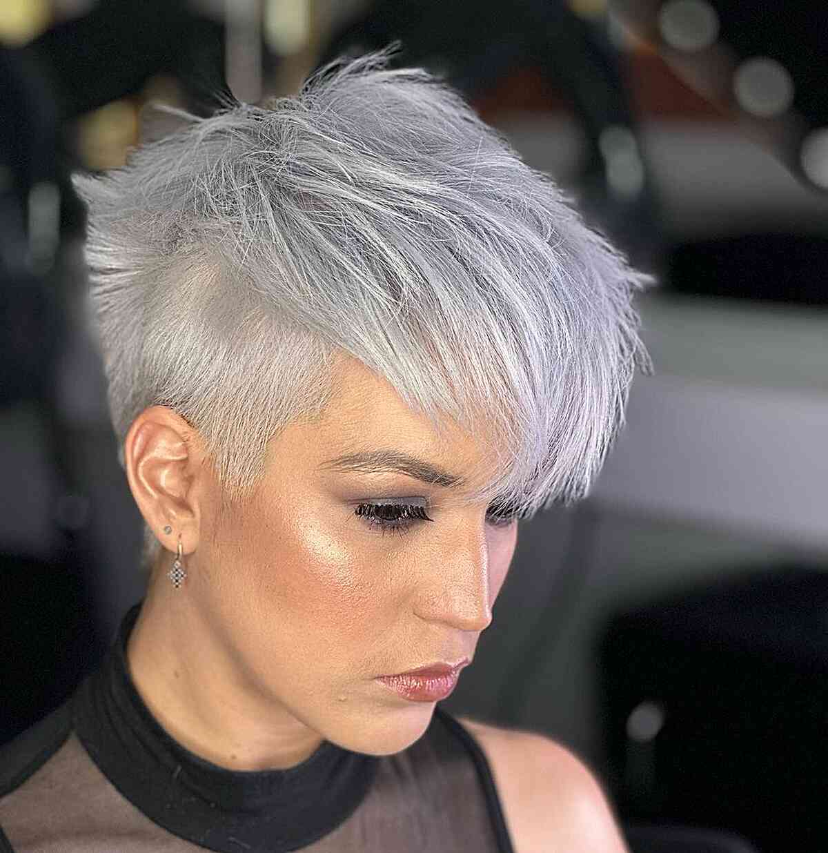 Iced and Edgy Pixie Cut