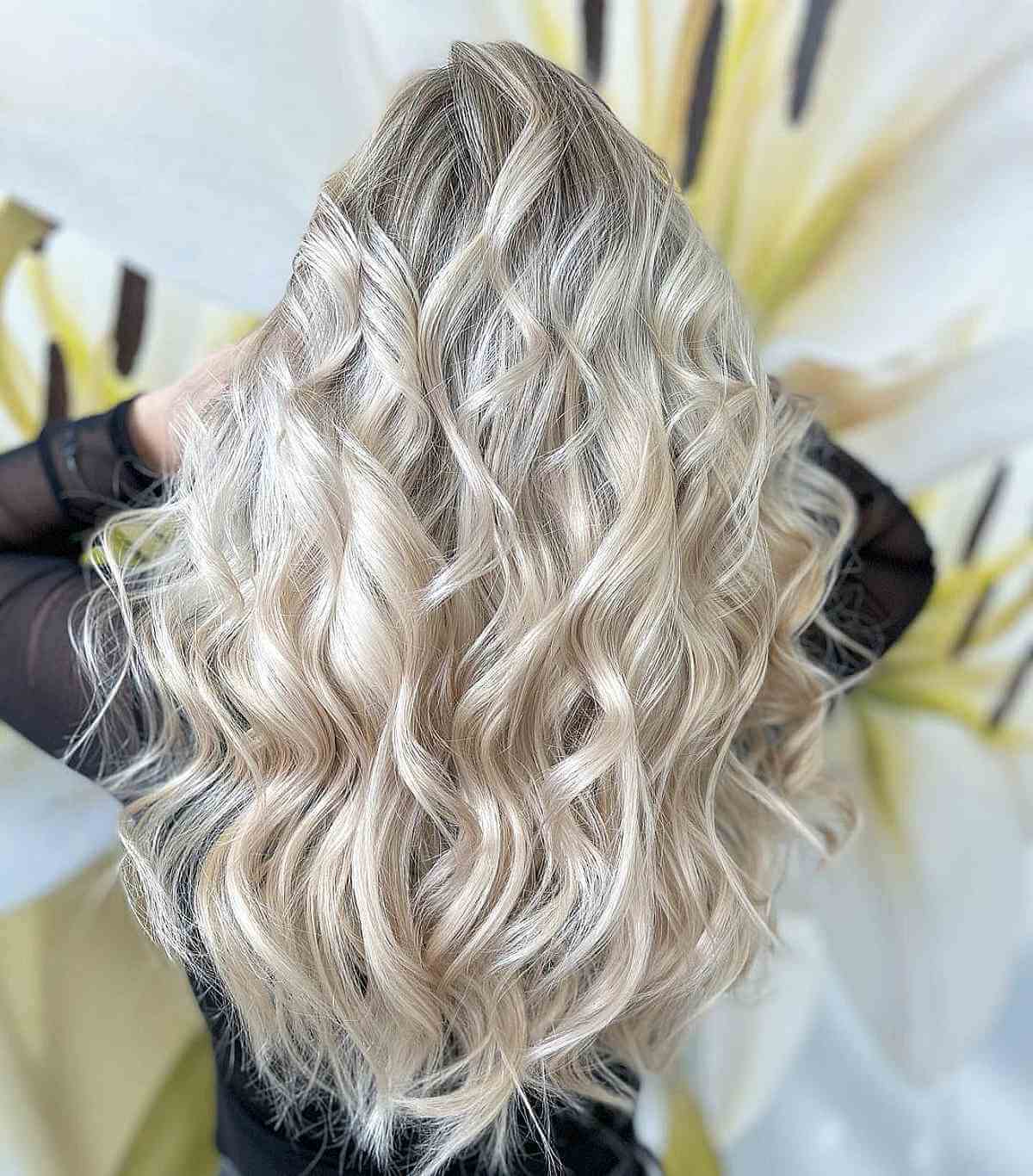 Icy ash blonde balayage hairstyle
