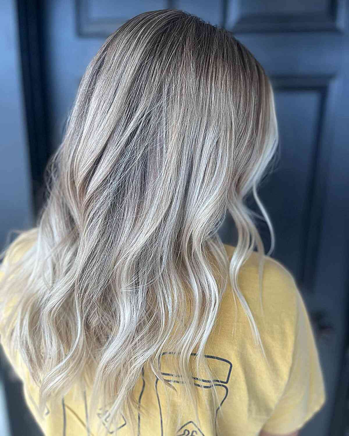 Icy Blonde Ombre Balayage for Medium to Long Hair