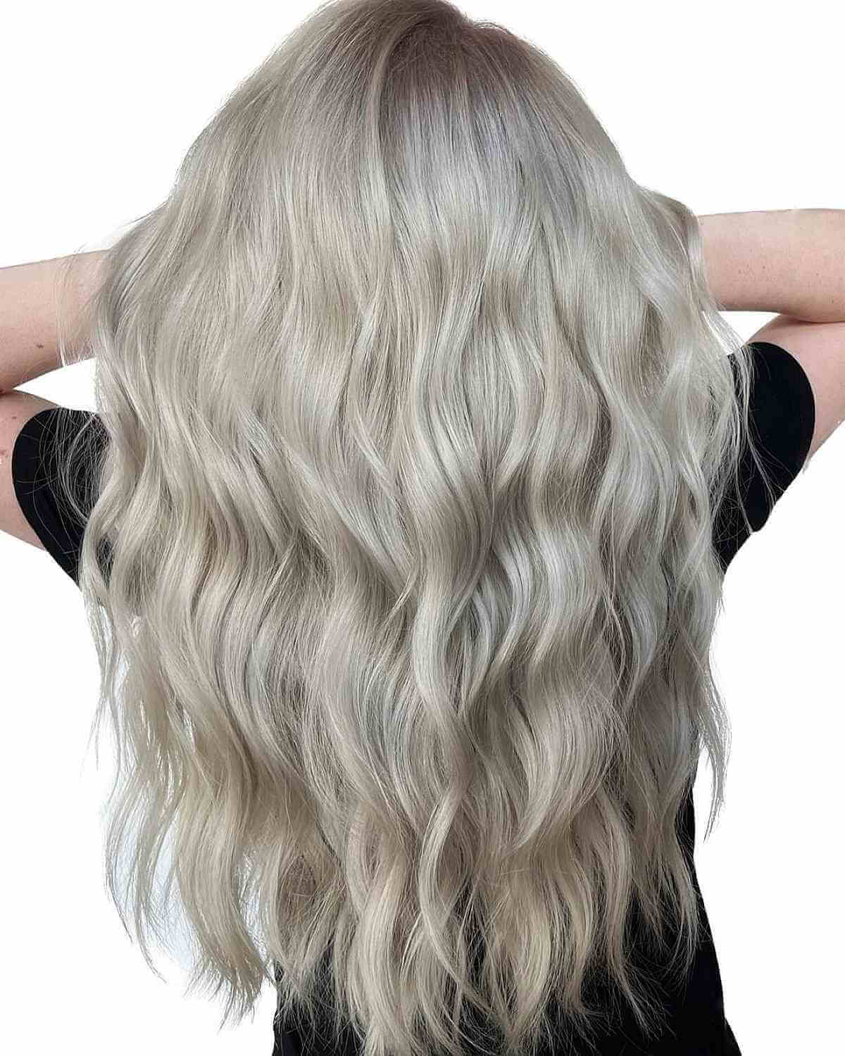 Icy platinum blonde hair colors
