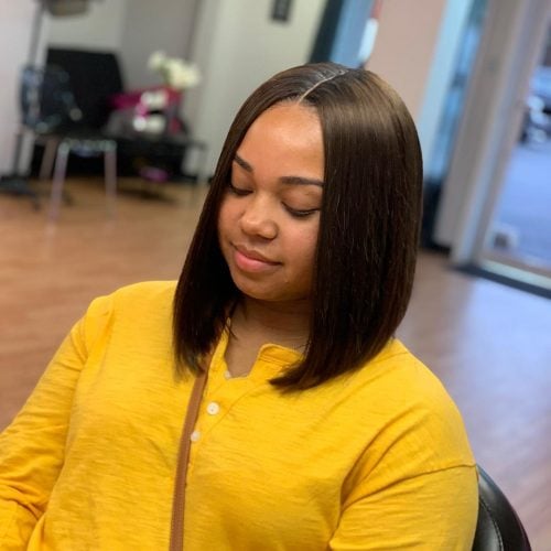 Straight Bob Weave Ideal For Round Faces