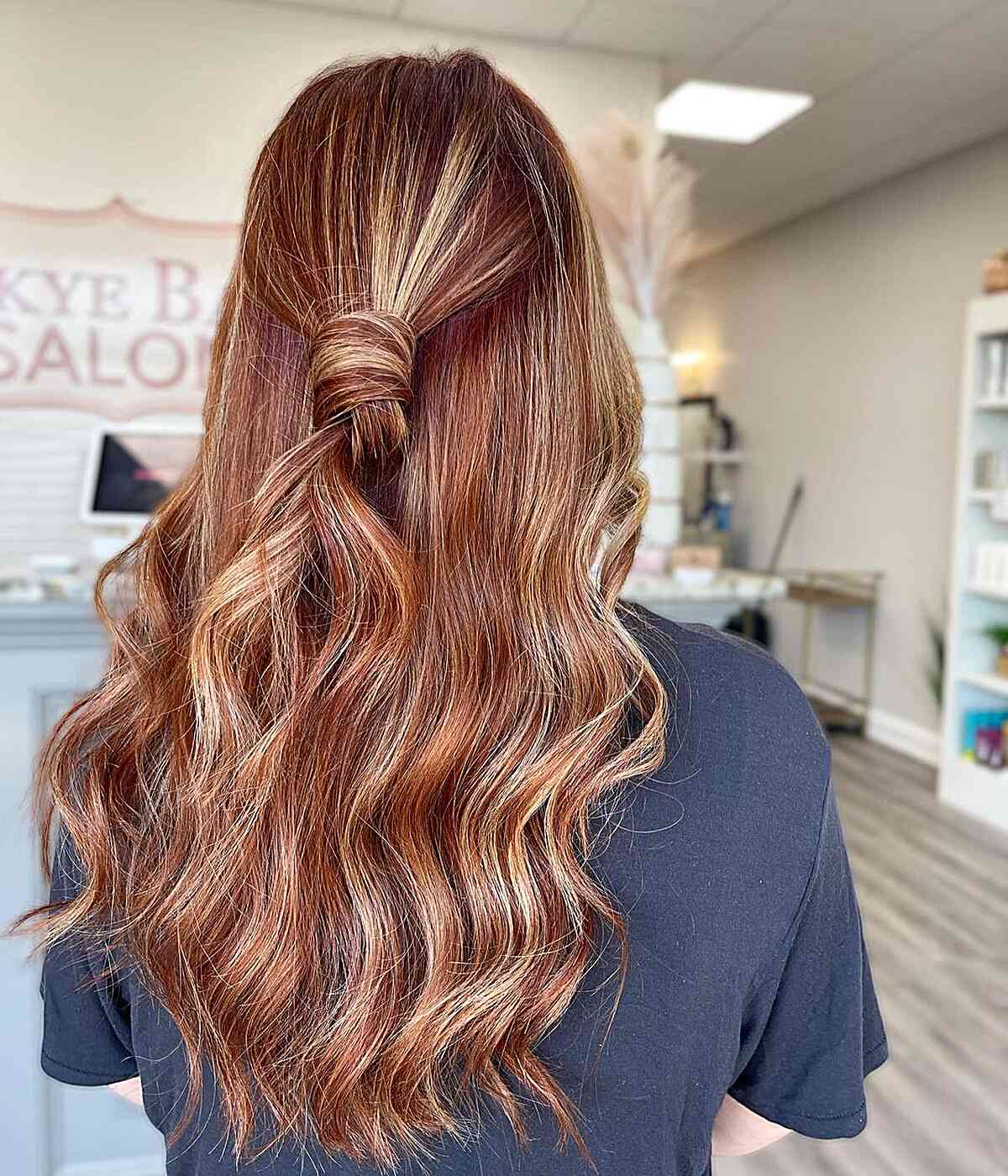 Intense Copper Hair with Highlights
