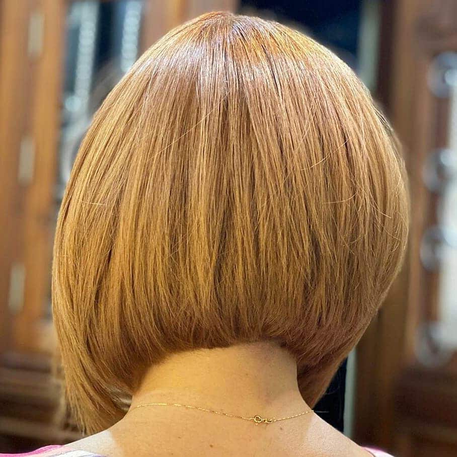 Inverted bob back view