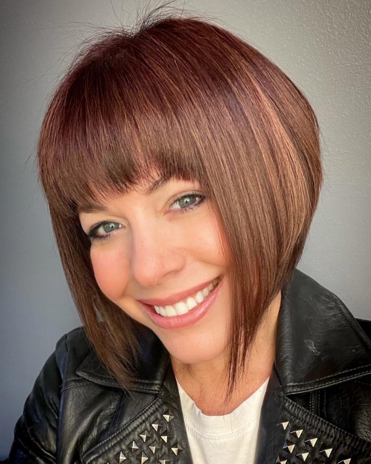 Youthful-Looking Inverted Bob with Fringe