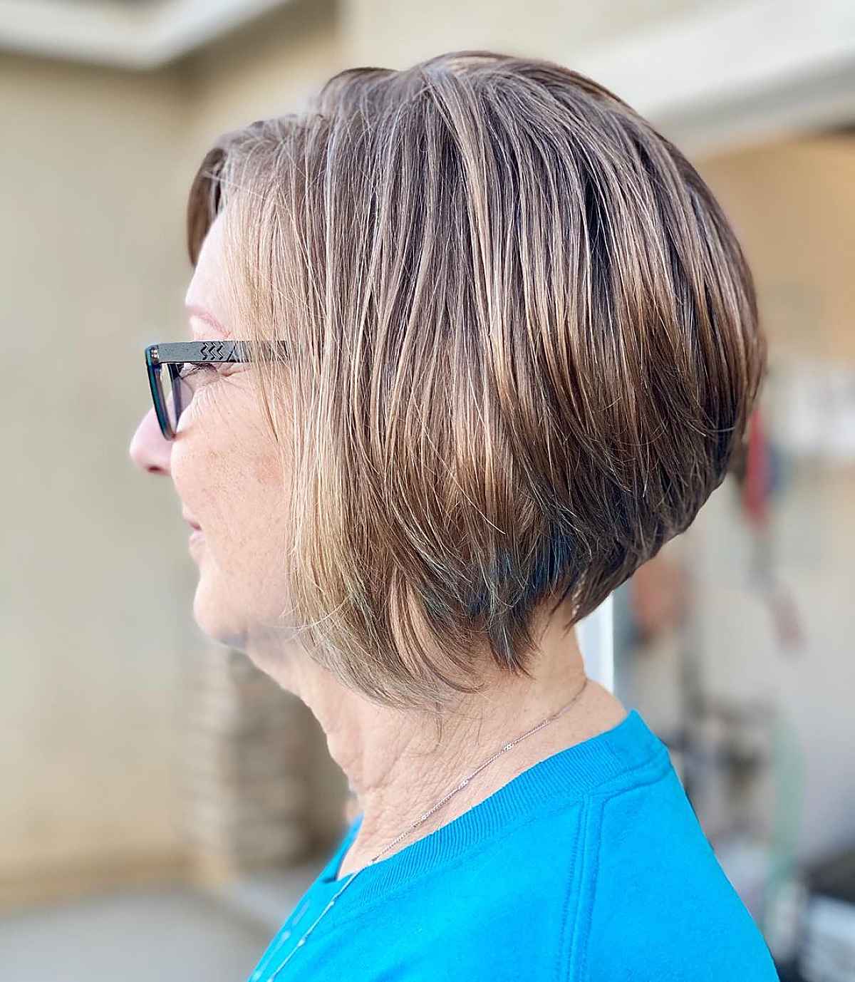 Low-Maintenance Inverted Bob with Layers