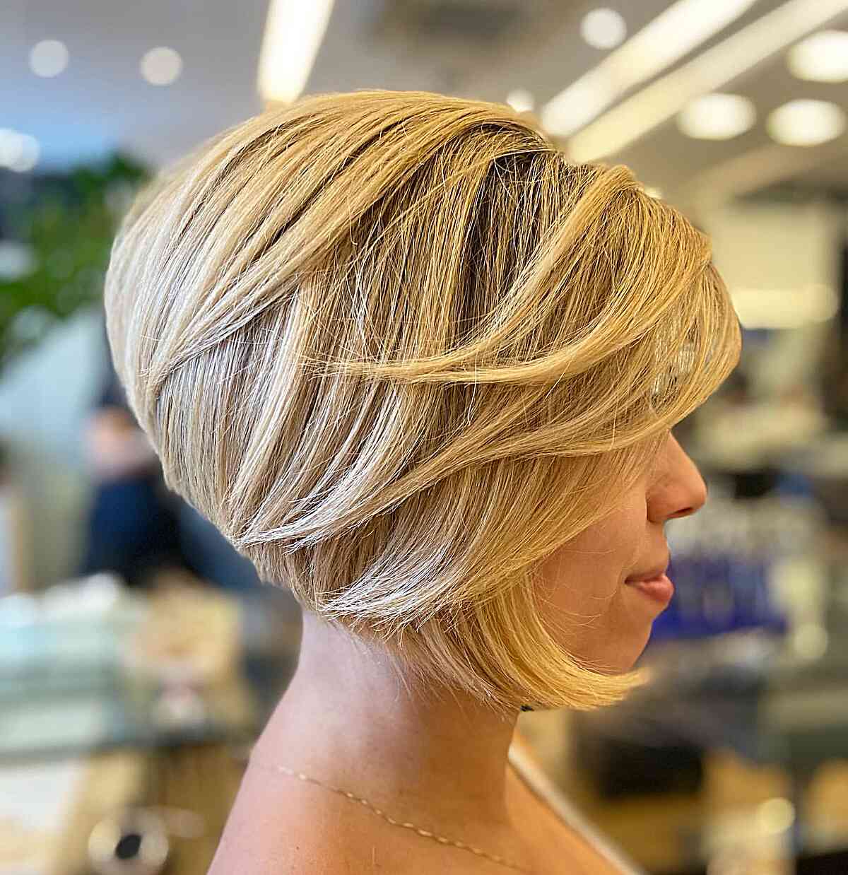 Inverted Bob with Side Bangs