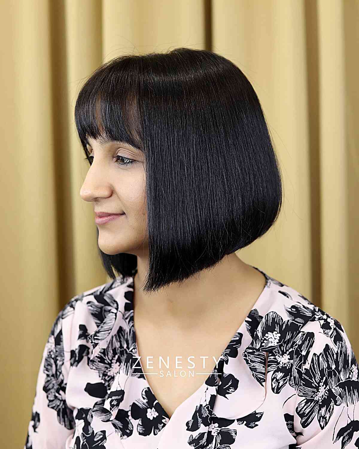 inverted bob with wispy bangs