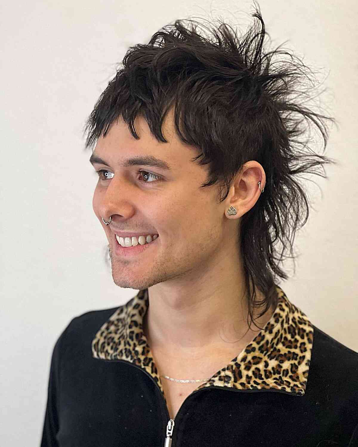 Mid-to-Long Jagged Mullet with Piece-y Bangs for Guys