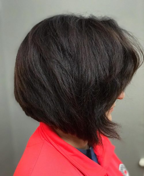 Keeping a short cut for thick hair may result to a messy look but keeping the cut tapered and layered would thin out the hair a bit. This would make it more manageable and flexible for various styles.