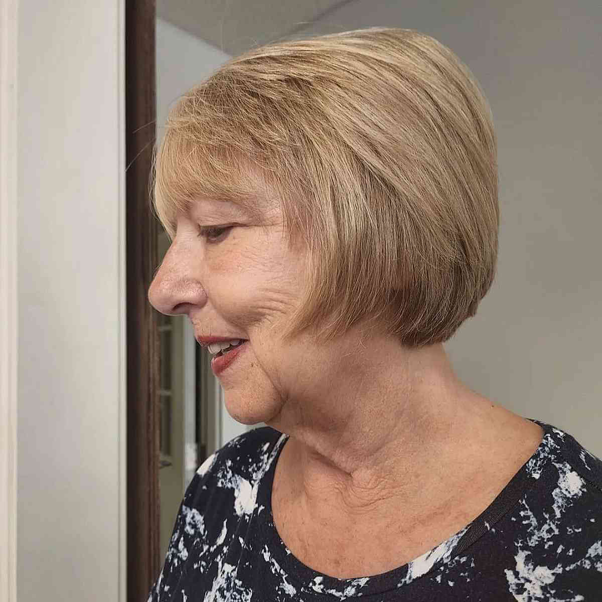 Jaw-Length Bob for Women Over 60 with Fine Hair