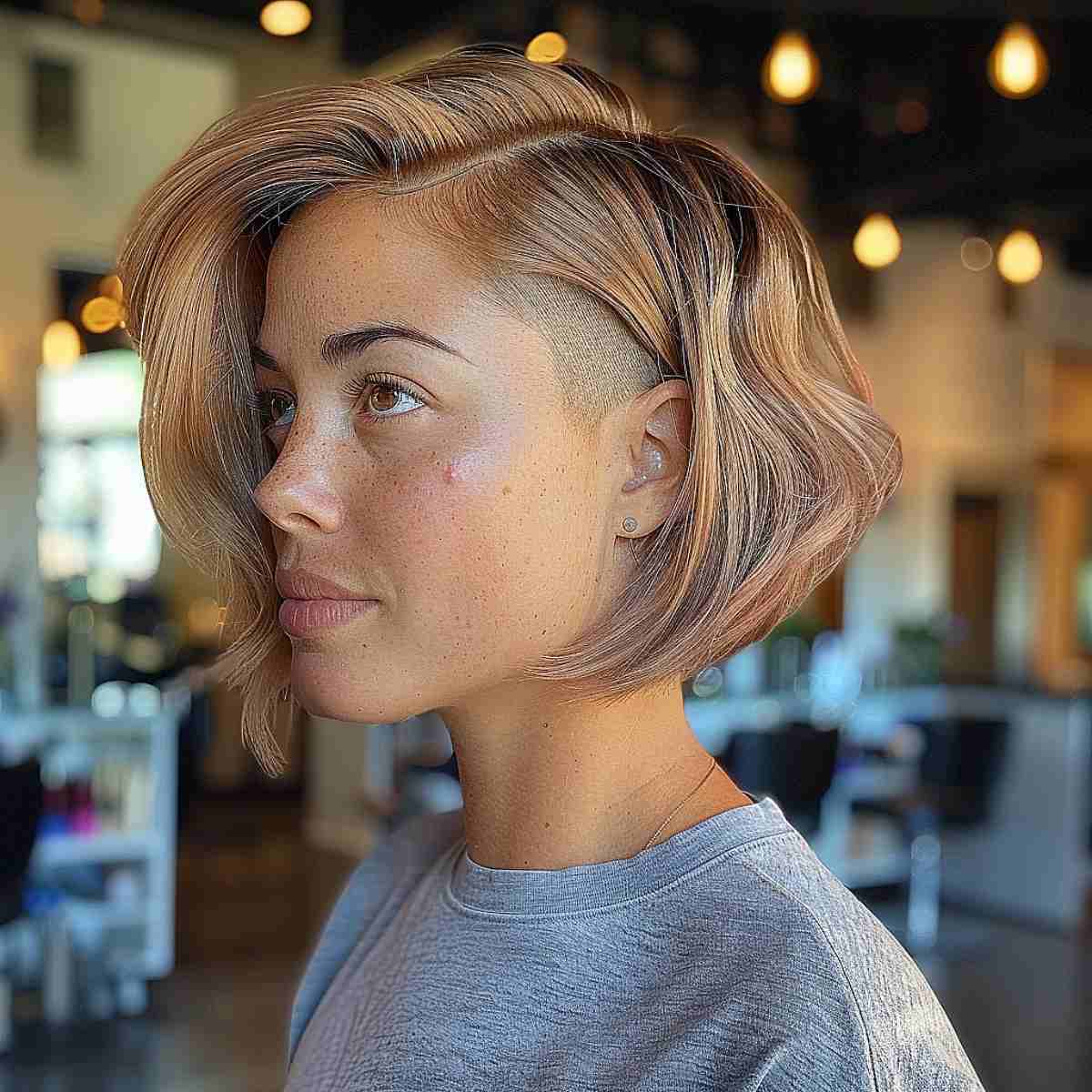Low-Maintenance Stacked Jaw-Length Bob with an Undercut