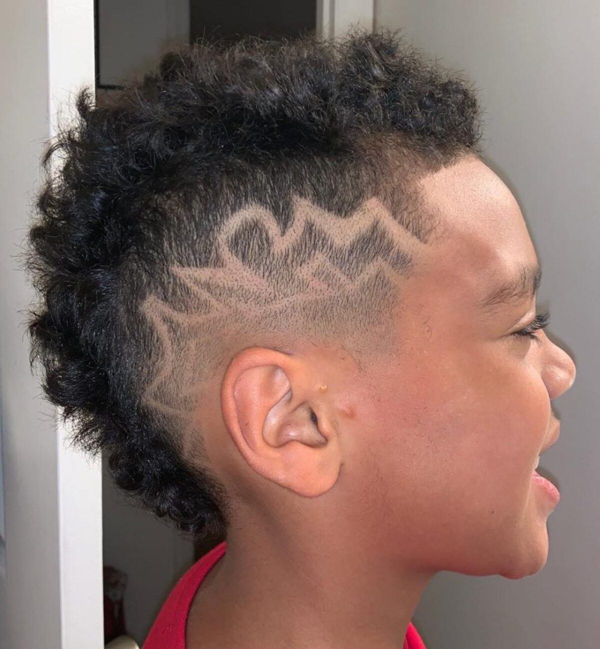 Cool Mohawk Fade with Design
