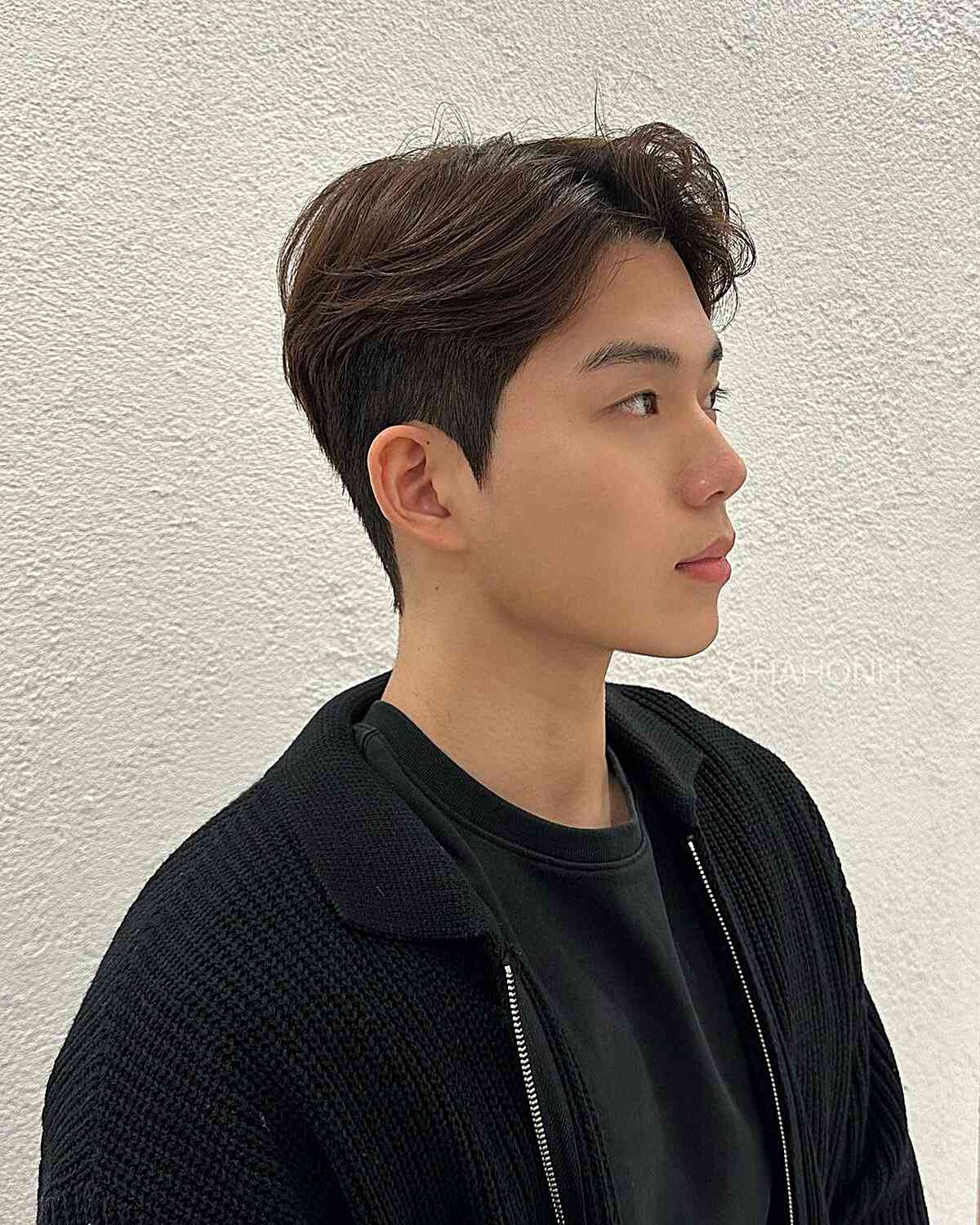 Korean-Style Tapered Flow Hairstyle for Men
