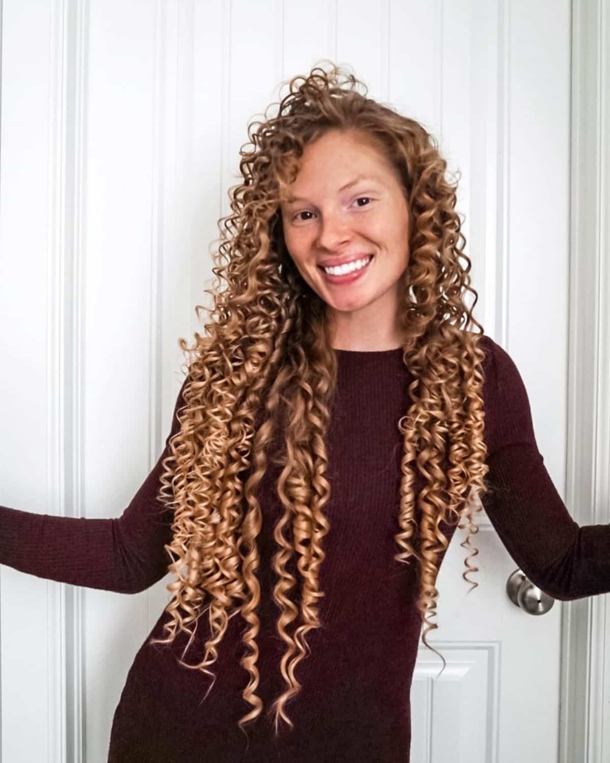 Large Spiral Curls for Thin Hair